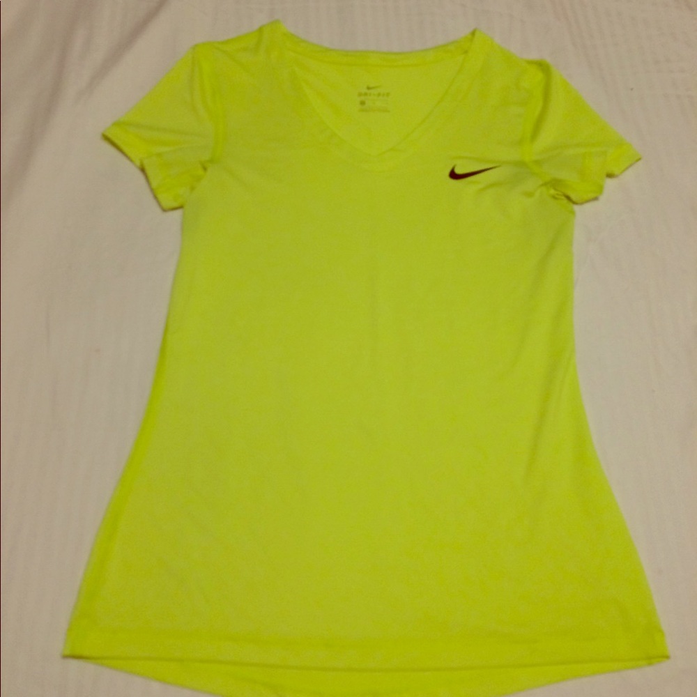 Bright yellow Nike v-neck